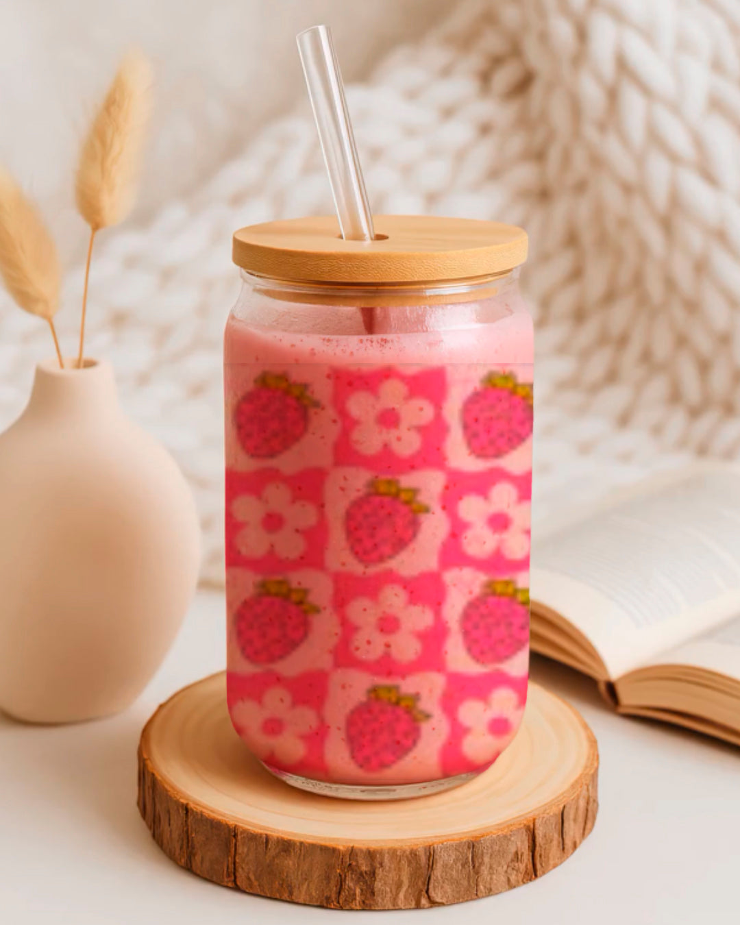 FLOWERS N STRAWBERRY CUP