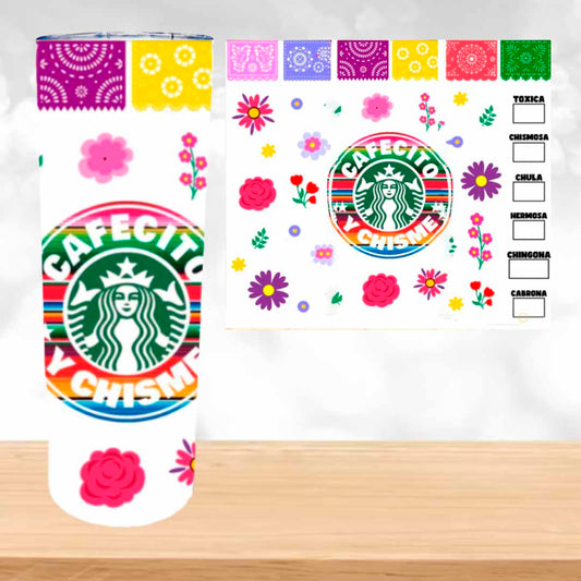 CAFECITO Y CHISME MX 20oz TUMBLER