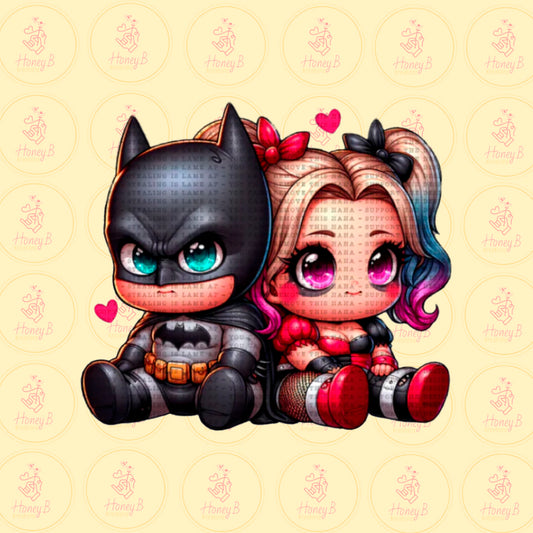 SUPERHERO COUPLE LOVE DTF