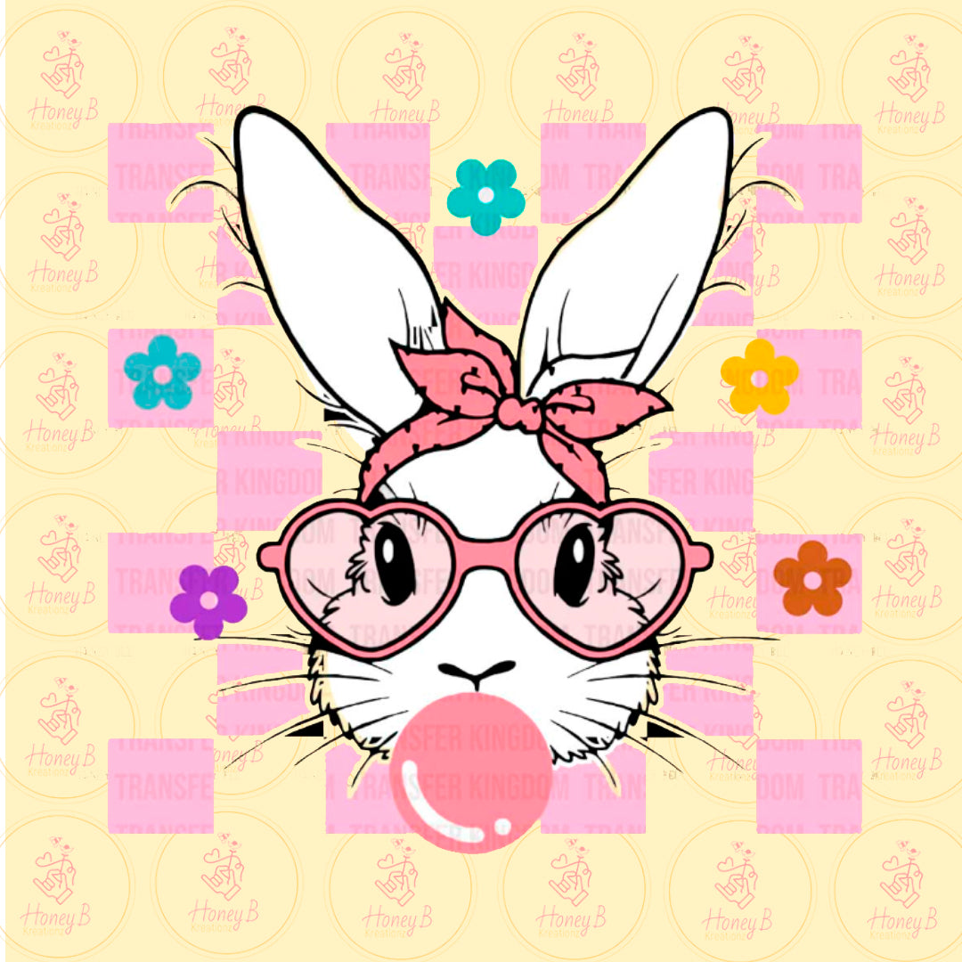 BUNNY EASTER GLASSES DTF