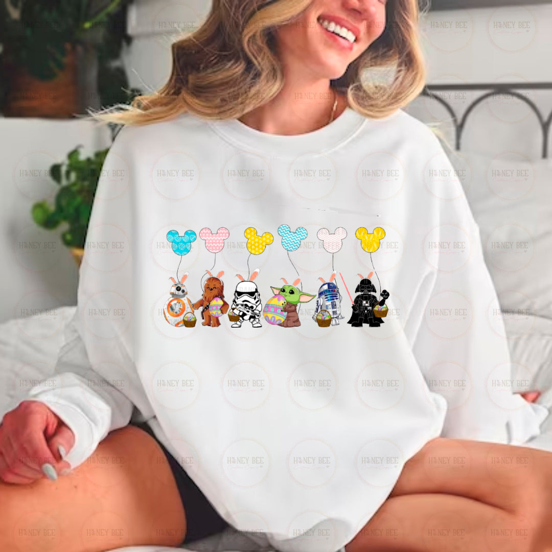 HAPPY EASTER GALAXIES SWEATERS
