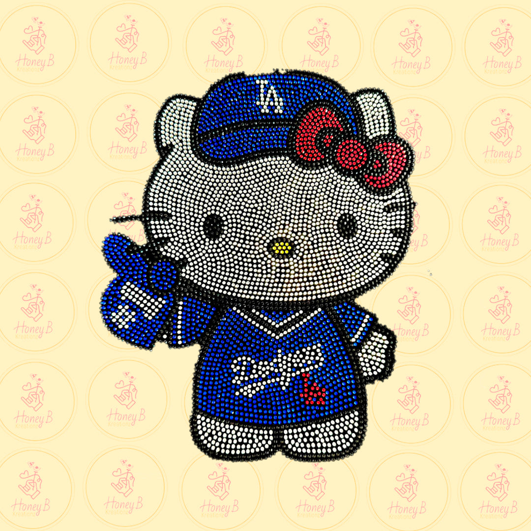 HK FAN BLUE RHINESTONES TRANSFER