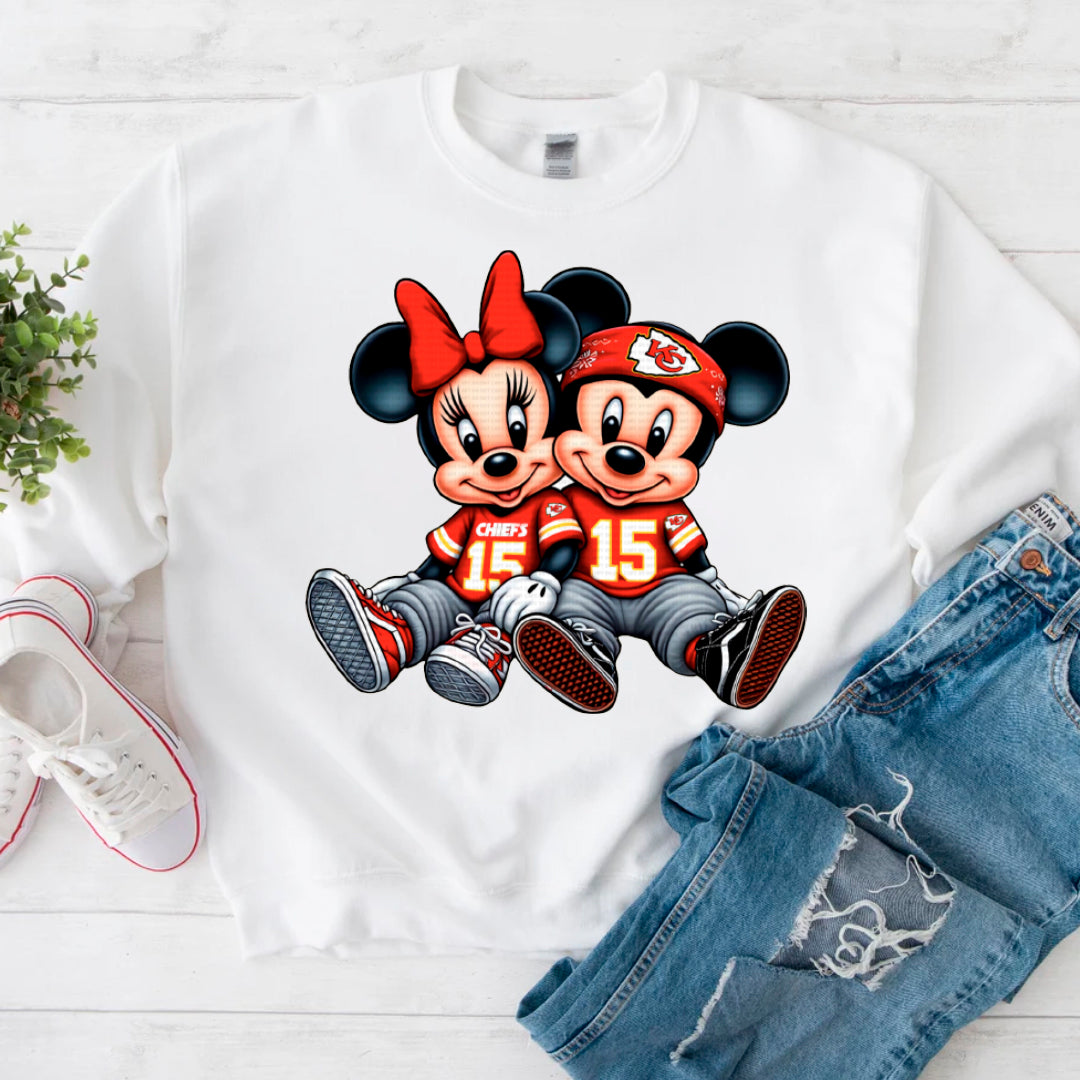 MOUSE COUPLE FAN FOOTBALL SWEATERS