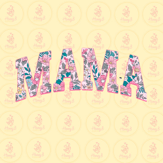 MAMA FLOWERS PINK DTF