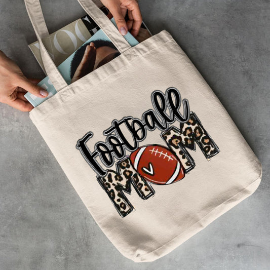 FOOTBALL MOM TOTE BAG