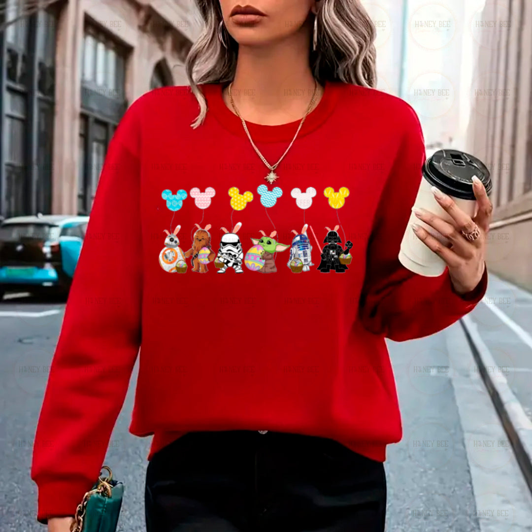 HAPPY EASTER GALAXIES SWEATERS