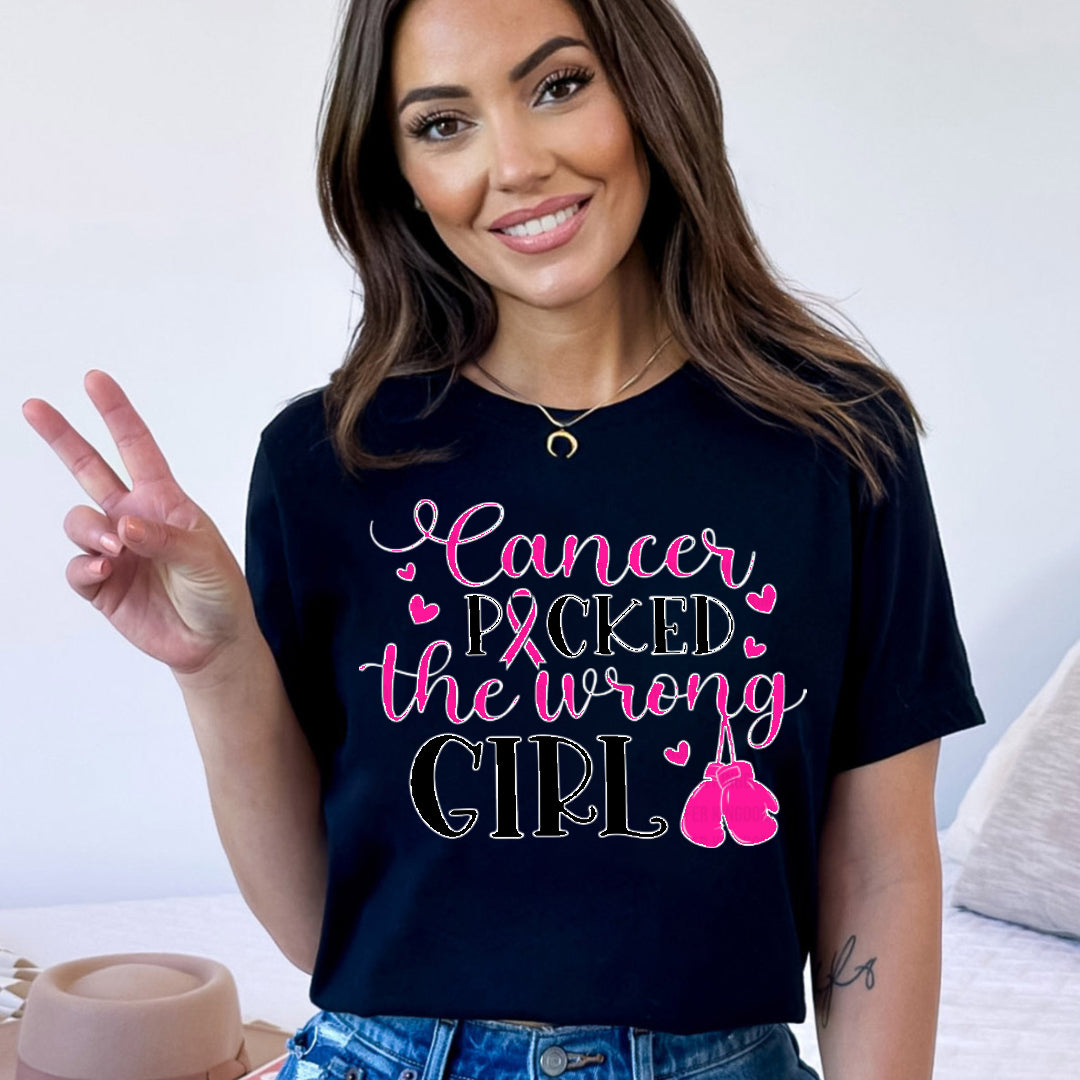 CANCER POCKED THEP WRONG GIRL SHIRT