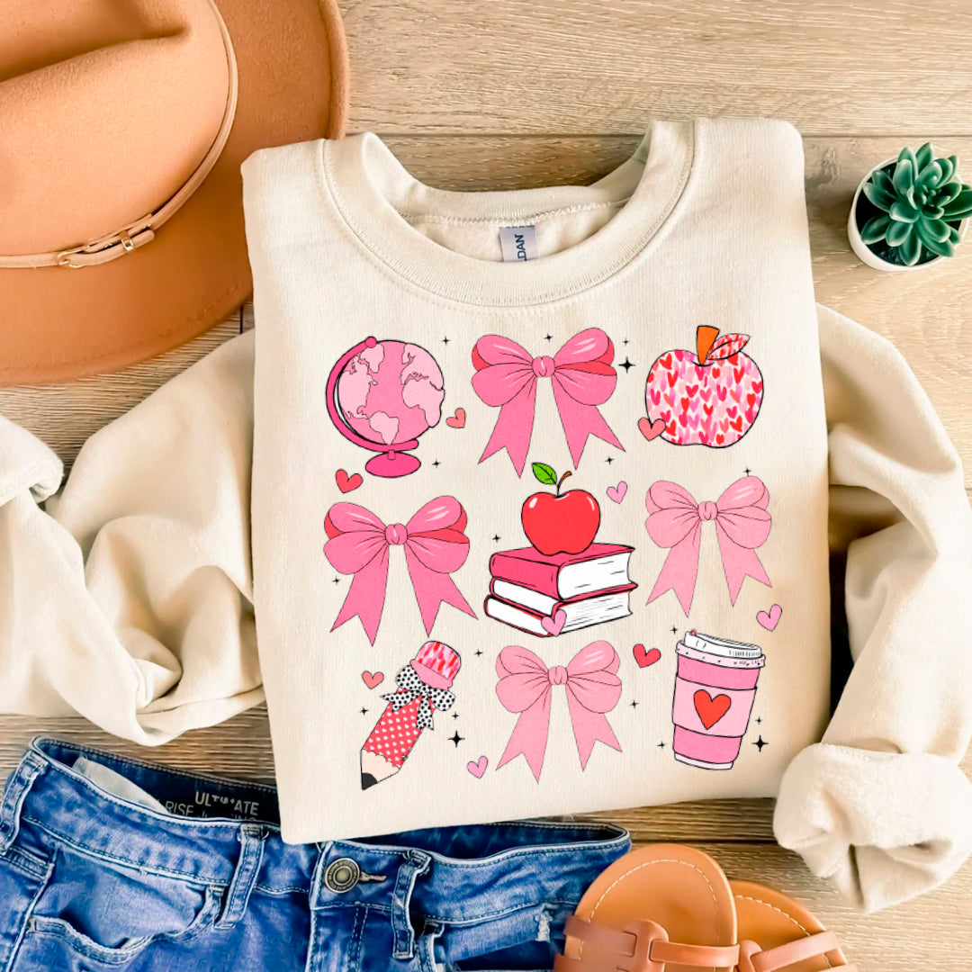 PINK TEACHER SWEATER