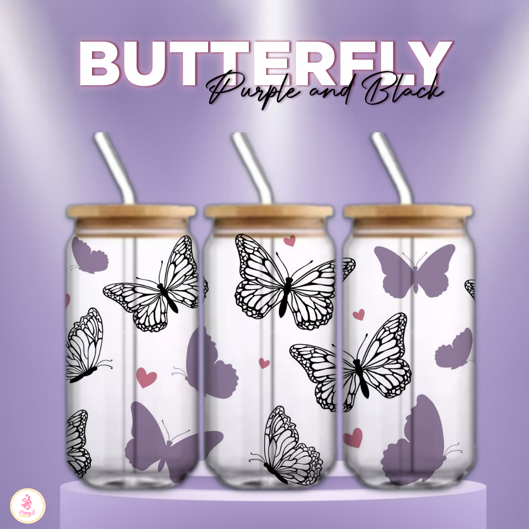 BUTTERFLY PURPLE AND BLACK