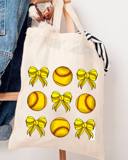 BASEBALL BUN YELLOW TOTE BAG