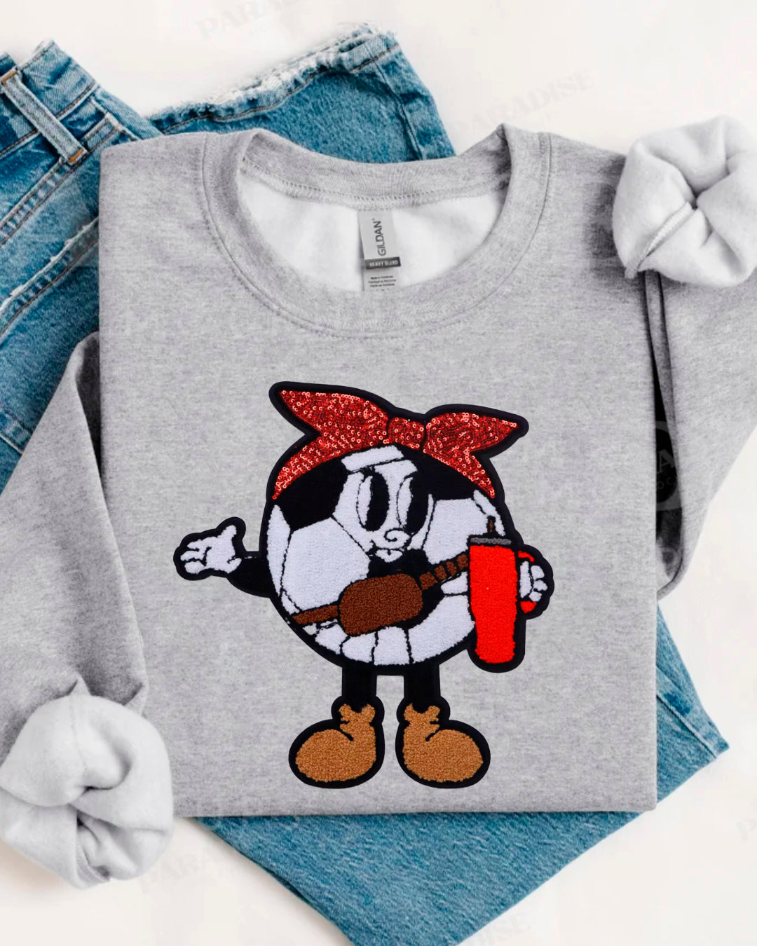 SOCCER BALL PATCH SWEATER