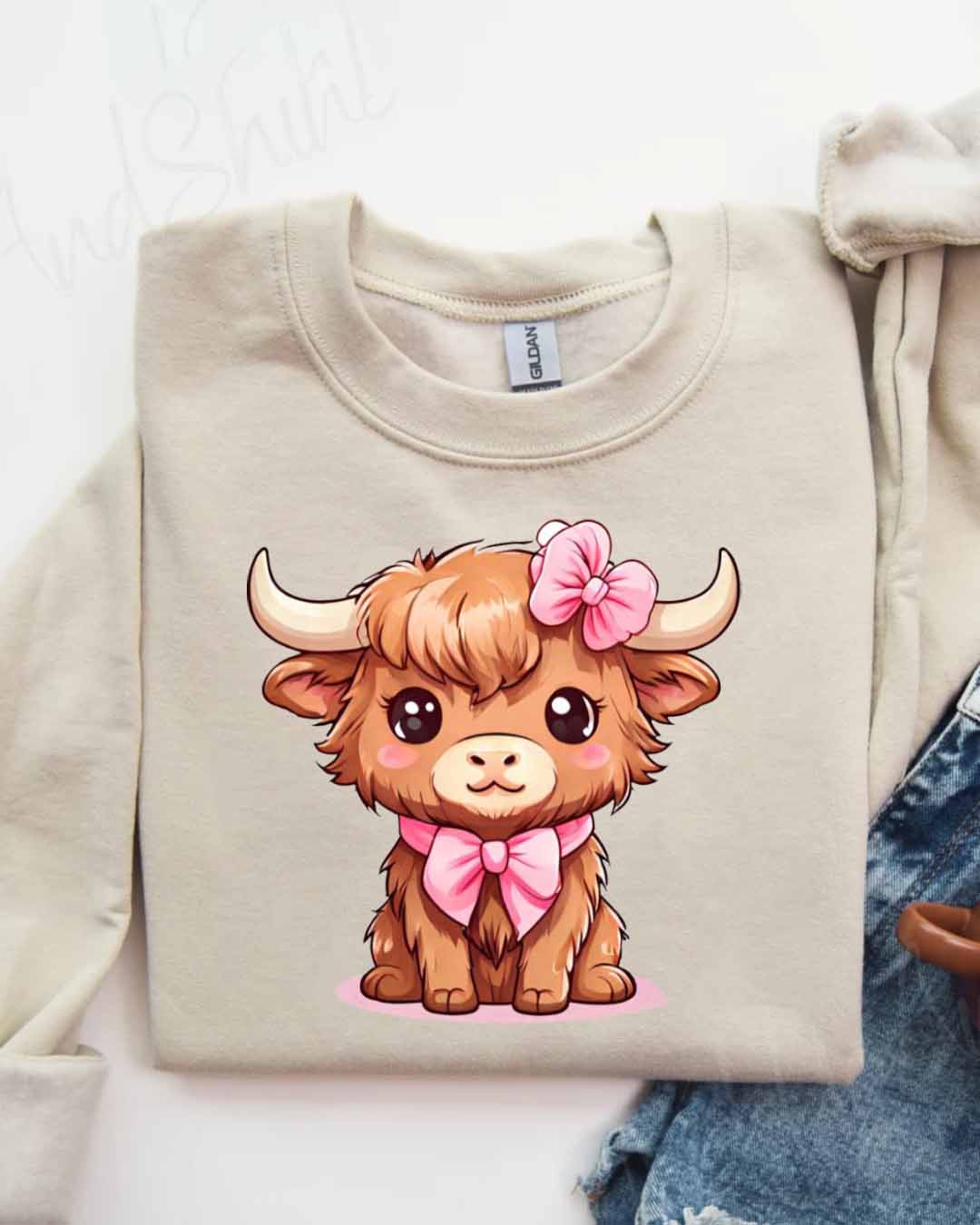 PINK COW SWEATER