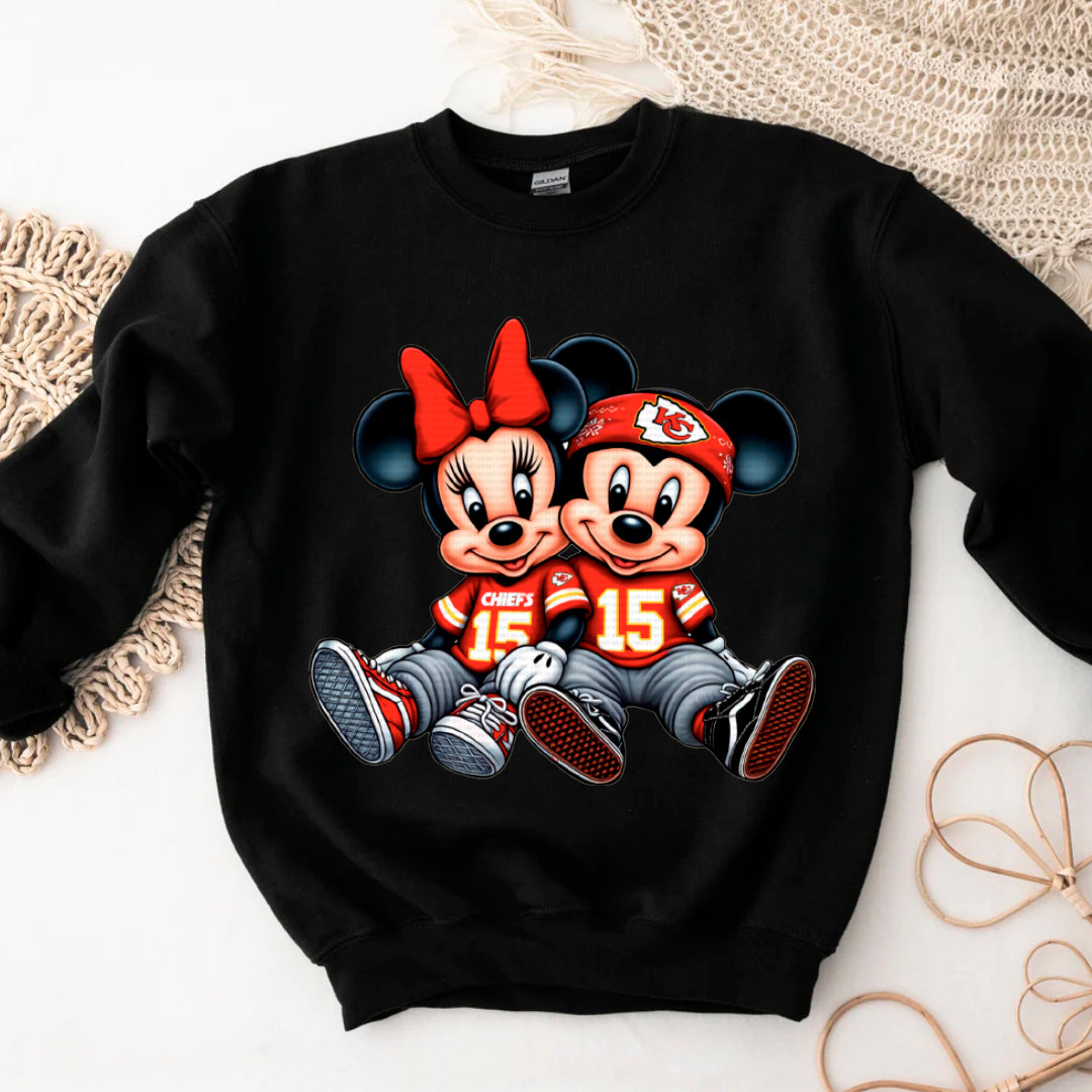 MOUSE COUPLE FAN FOOTBALL SWEATERS