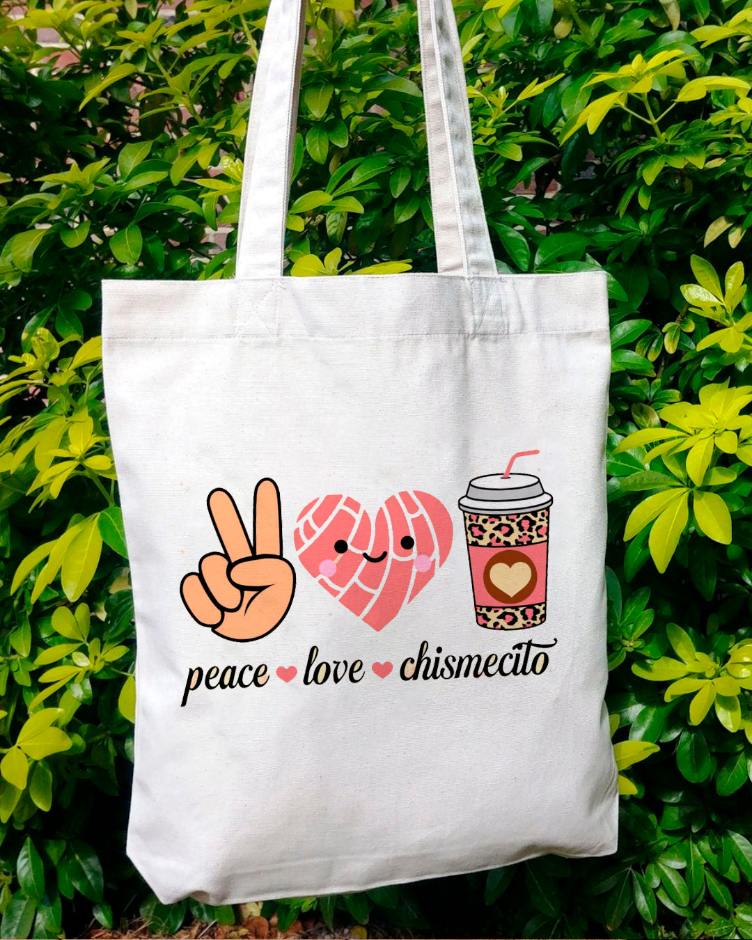 PEACE LOVE CHISMECITO TOTE BAG