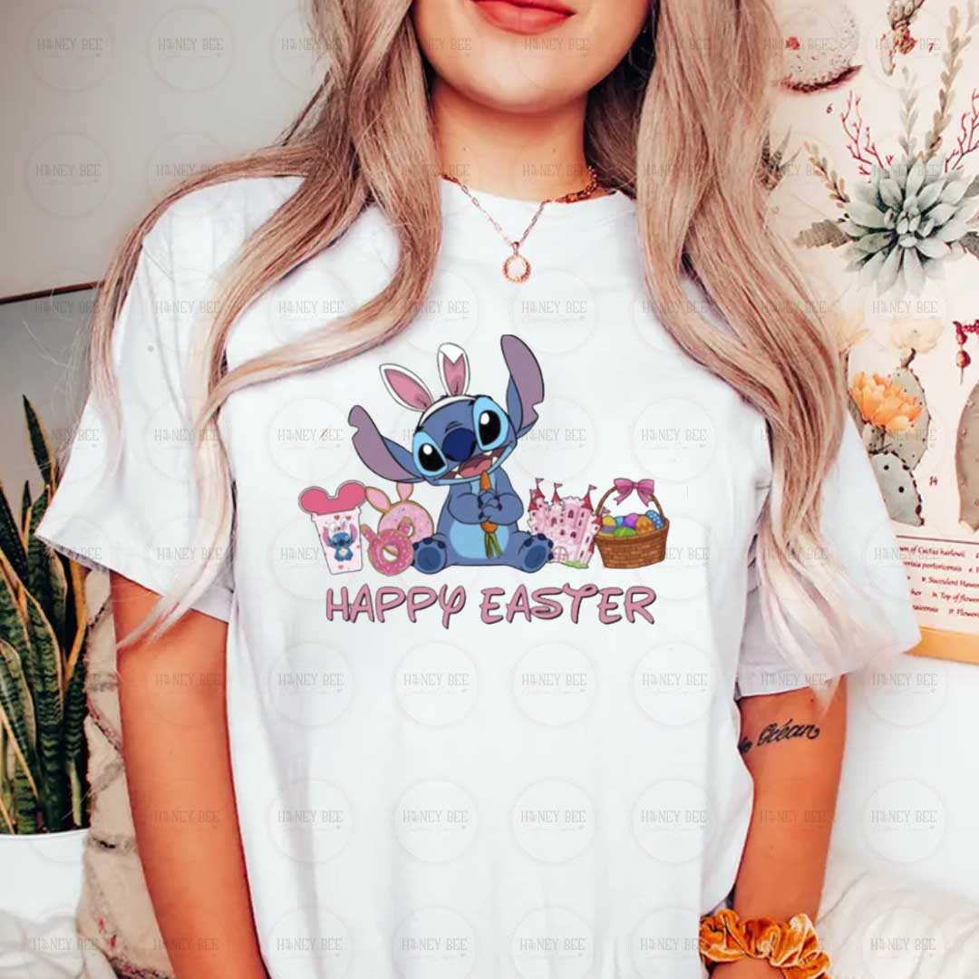 HAPPY EASTER STCH SHIRT