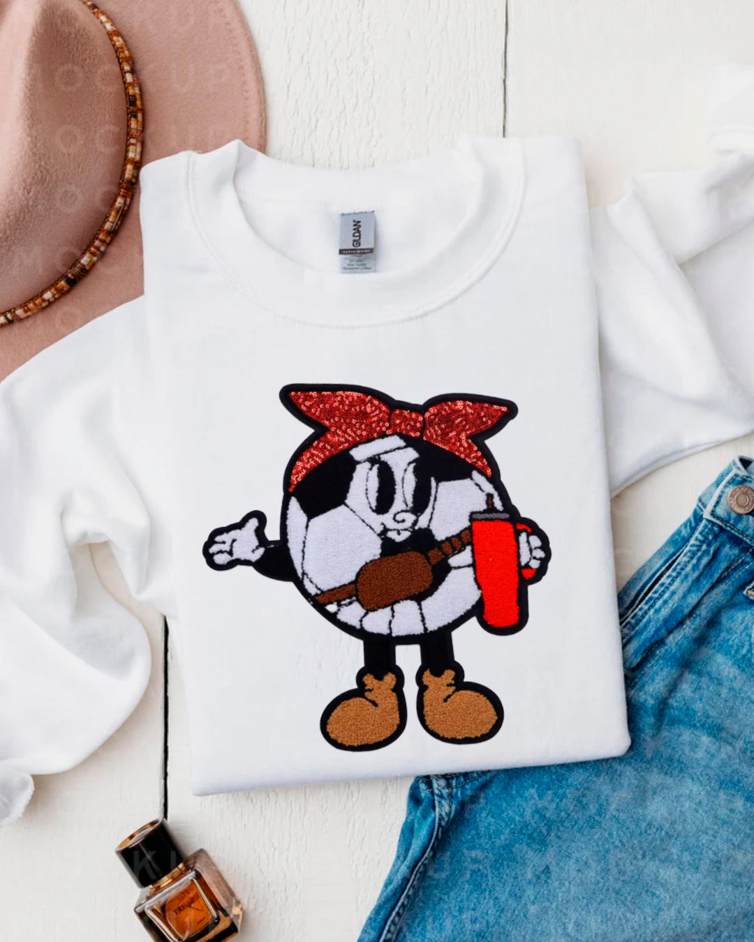 SOCCER BALL PATCH SWEATER