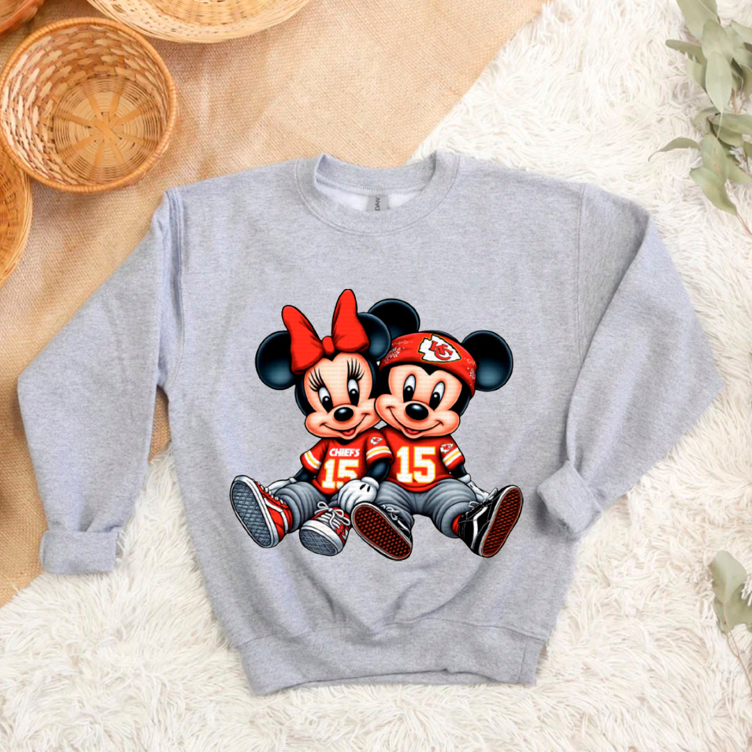 MOUSE COUPLE FAN FOOTBALL SWEATERS