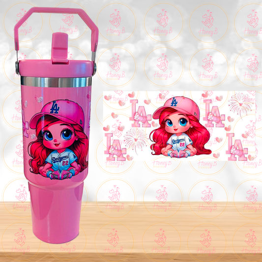 GIRL FAN PINK LA TUMBLER 30oz