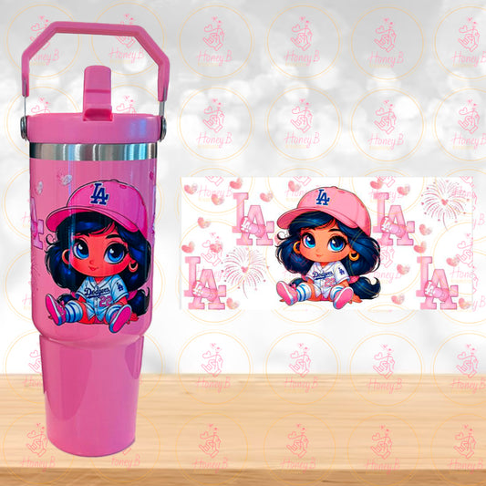 GIRL FAN PINK/BLUE LA TUMBLER 30oz