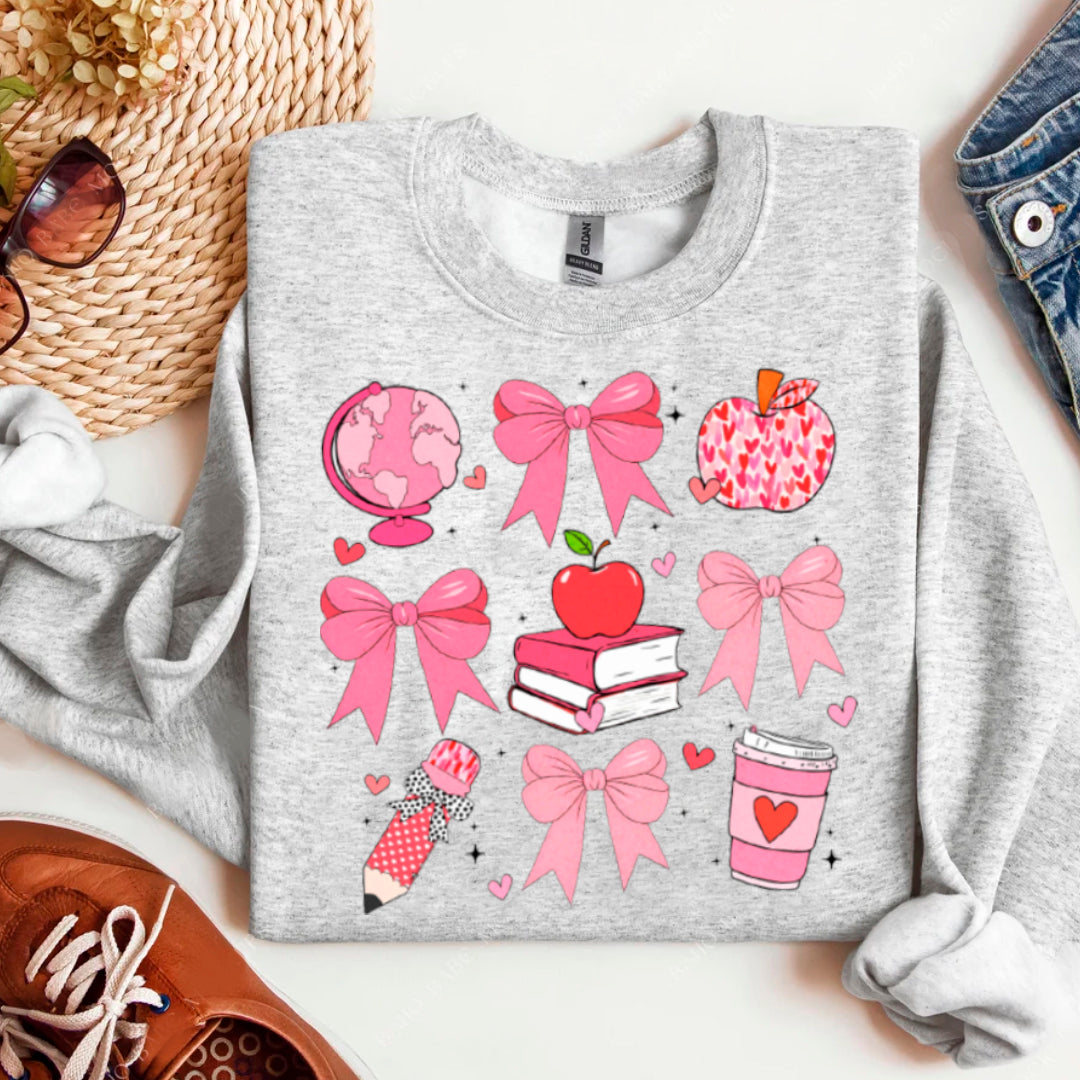 PINK TEACHER SWEATER
