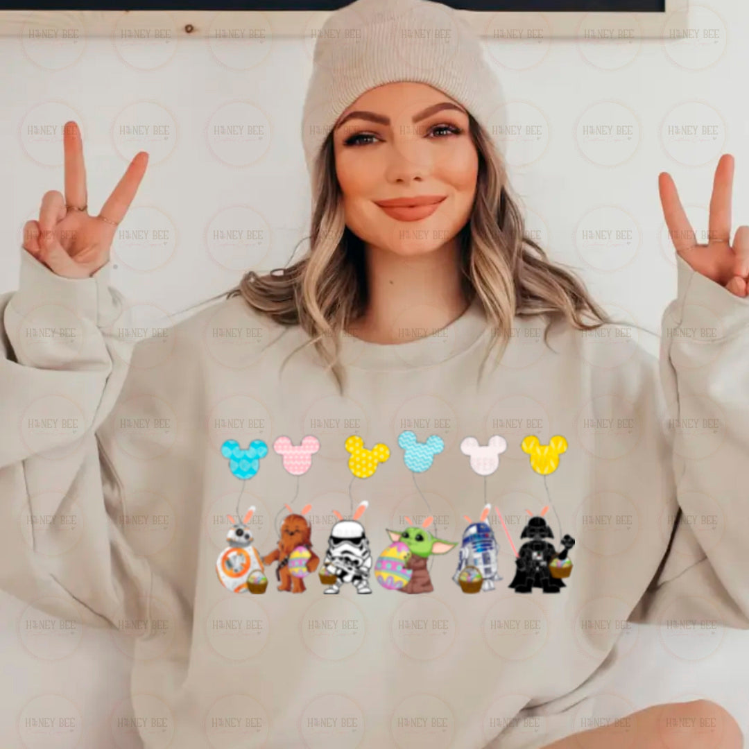 HAPPY EASTER GALAXIES SWEATERS