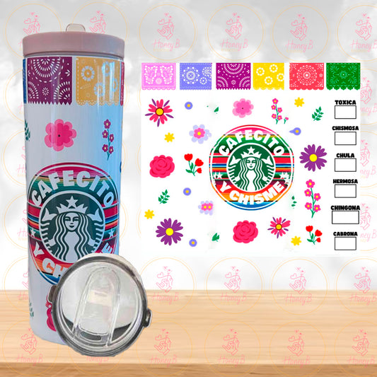 CAFECITO Y CHISME MX 20oz TUMBLER