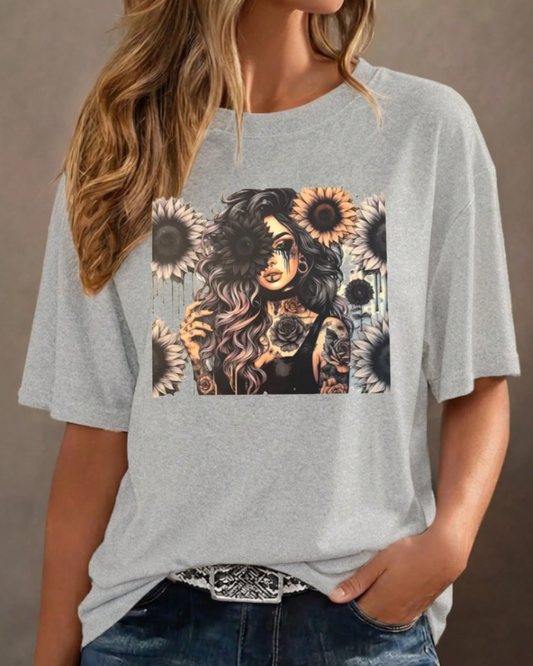 FLOWERS BLACK GIRL DTF