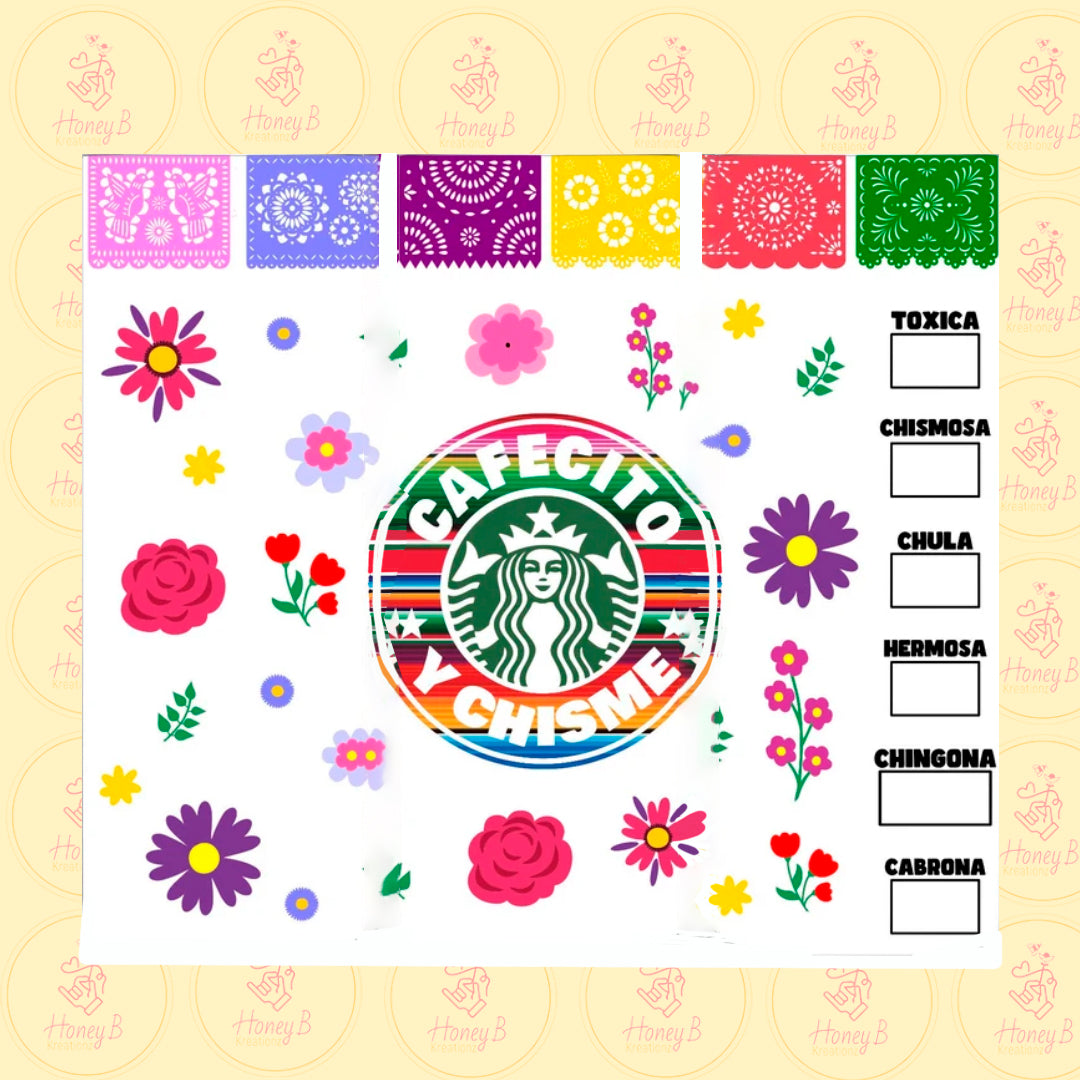 STRBKS CAFECITO Y CHISME MX SUBLIMATION SHEETS