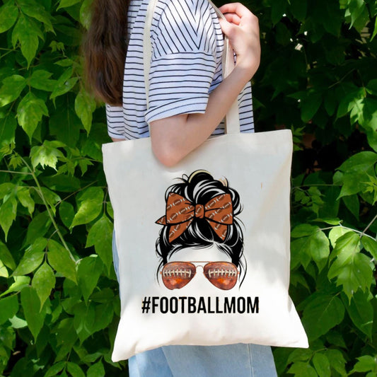 #FOOTBALLMOM TOTE BAG