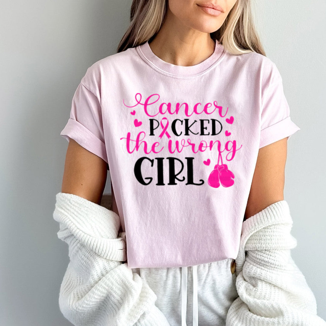 CANCER POCKED THEP WRONG GIRL SHIRT