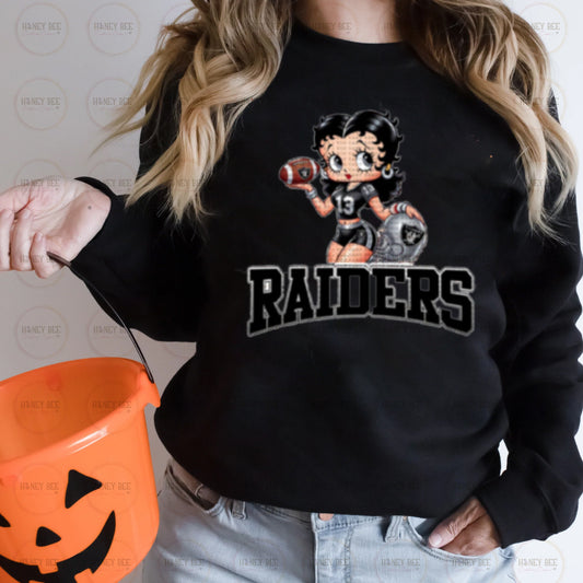 BLACK FOOTBALL BTTY  SWEATERS