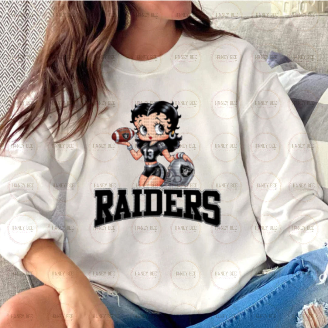 BLACK FOOTBALL BTTY  SWEATERS