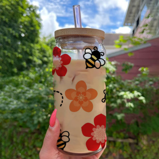 FLOWERS & BEE CUP