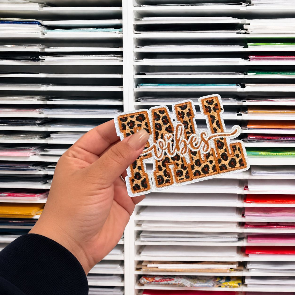 FALL VIBES CHEETA IRON ON PATCH