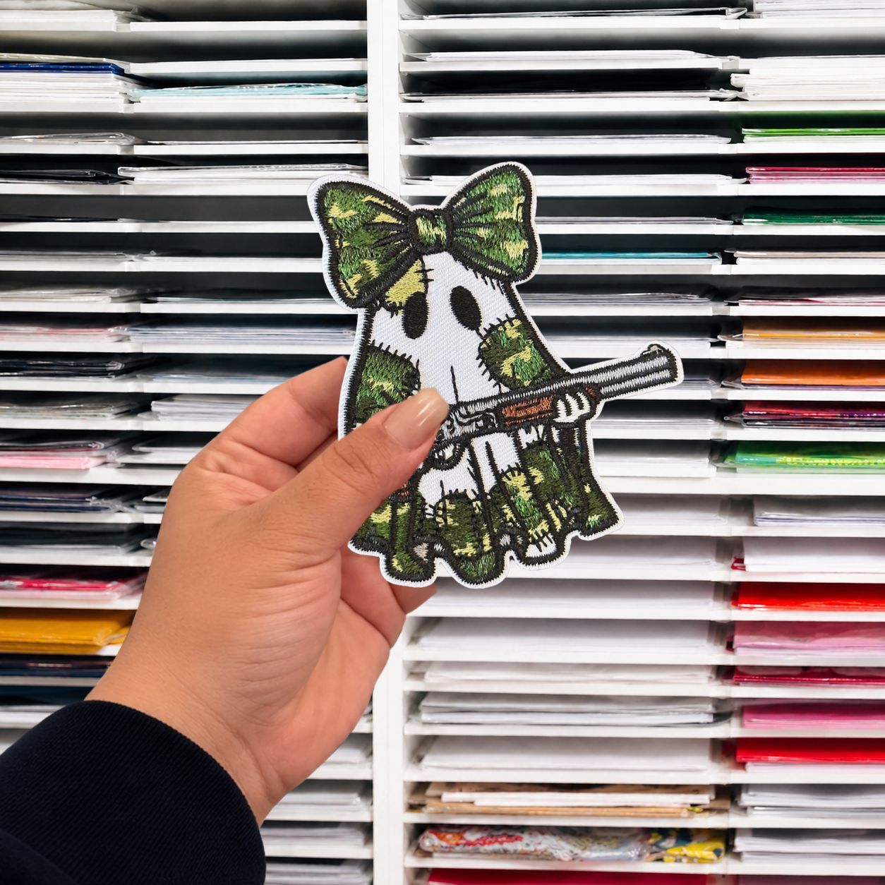 GHOST MILITAR IRON ON PATCH