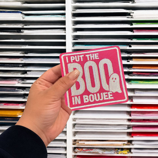 BOO IN BOUJEE IRON ON PATCH