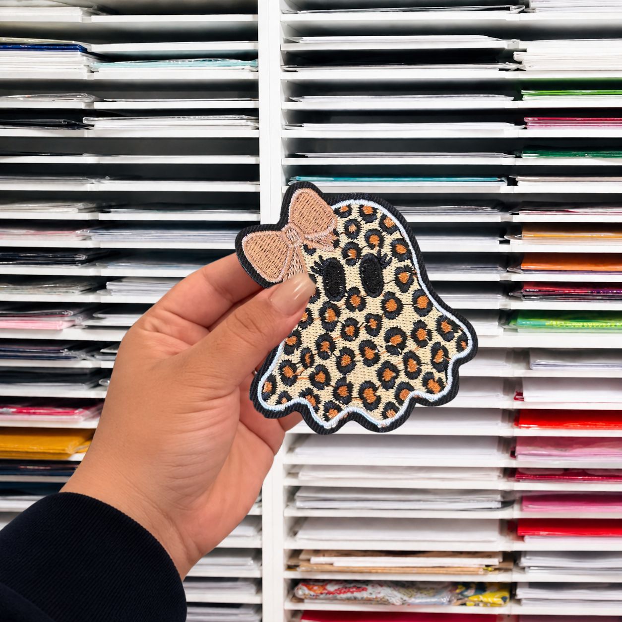 GHOST PRINT IRON ON PATCH