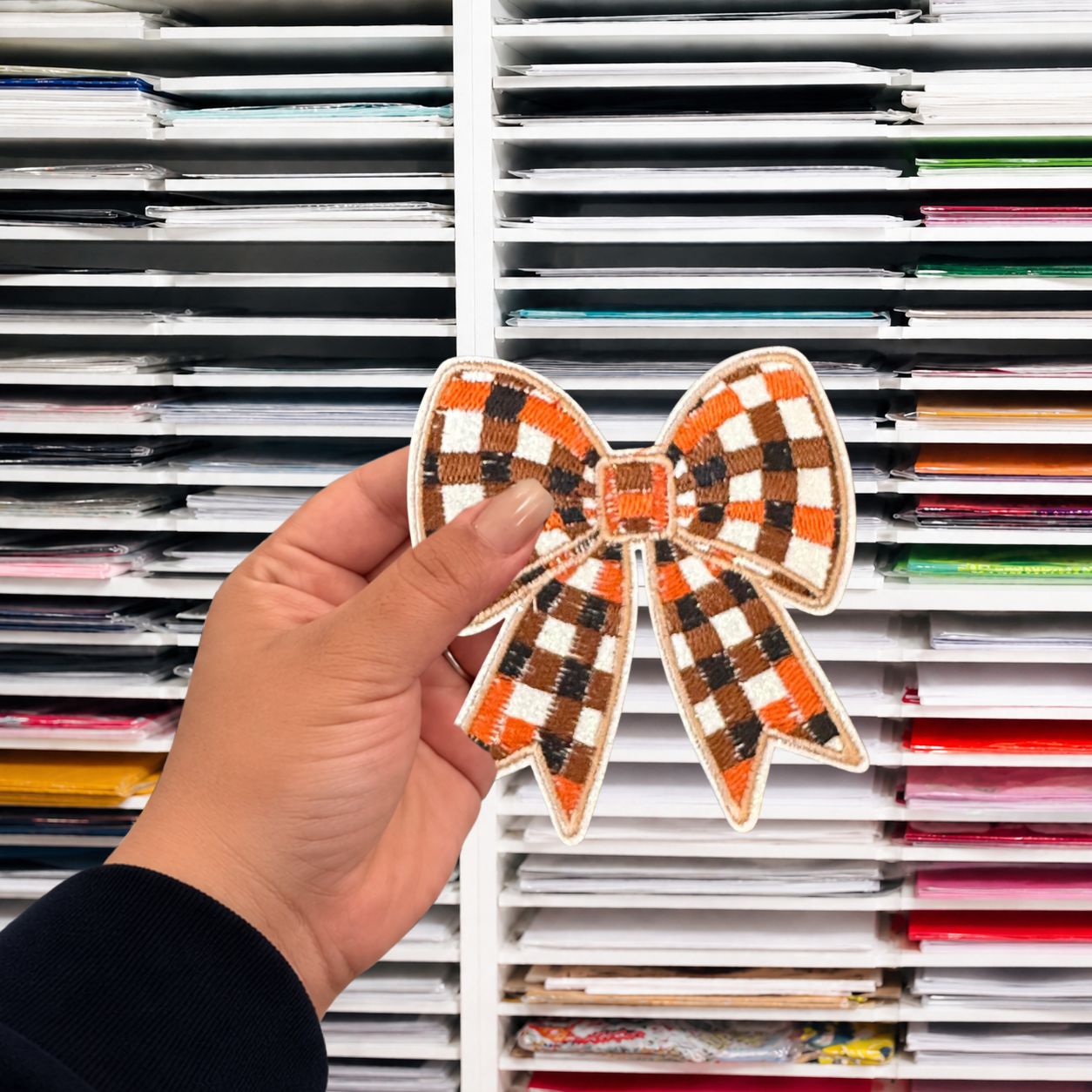 FALL BOW  IRON ON PATCH