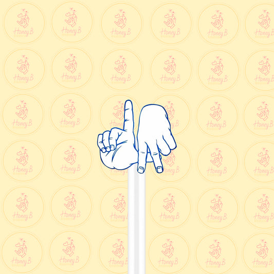 BASEBALL FAN STRAW TOPPER