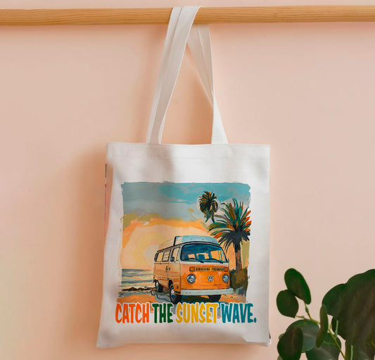 SUNSET WAVE TOTEBAG