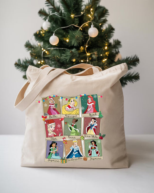 PRINCESS CHRISTMAS TOTE BAG