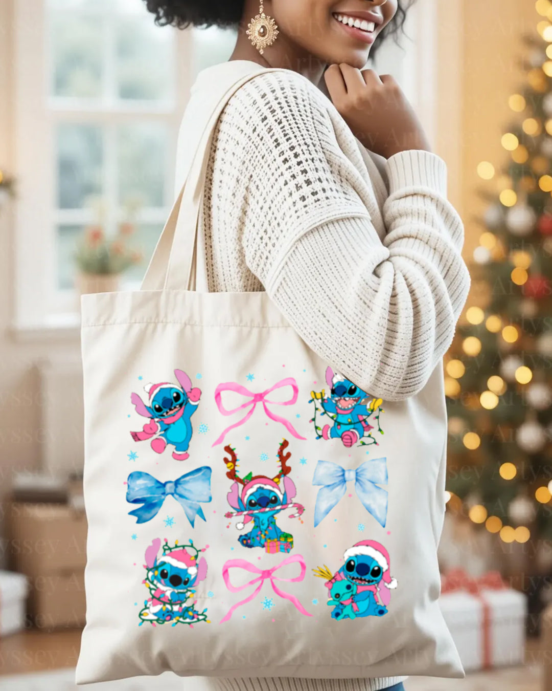 STCH CHRISTMAS PINK TOTEBAG