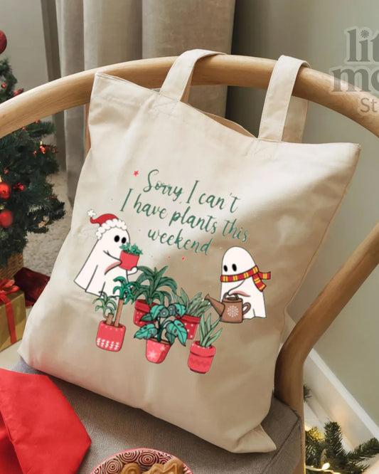 GHOST XMAS PLANTS TOTEBAG