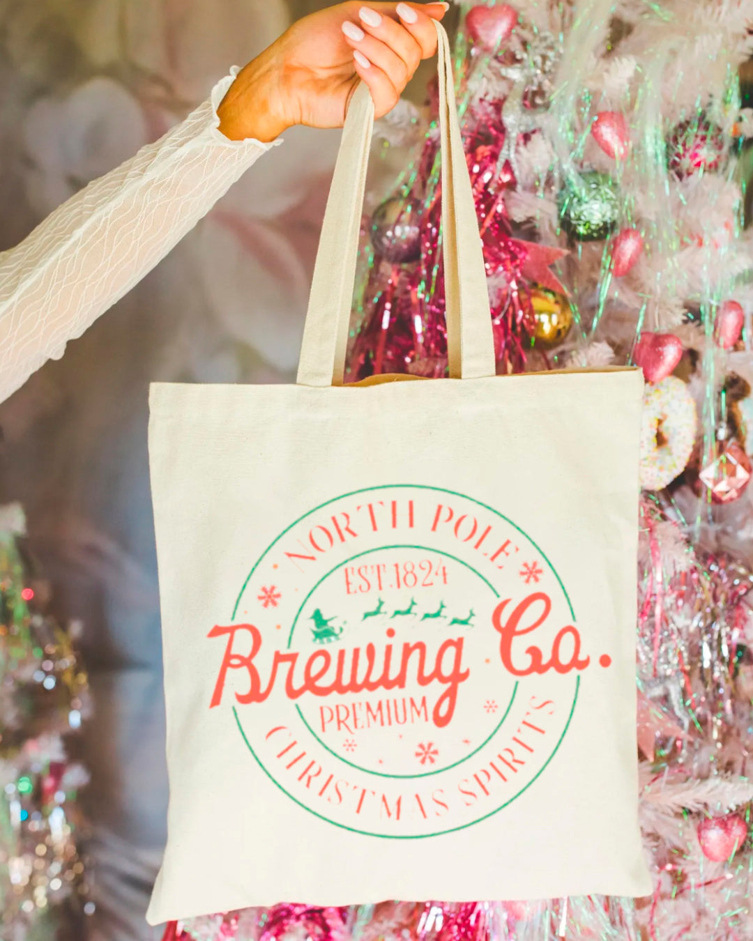CHRISTMAS SPIRITS TOTE BAG