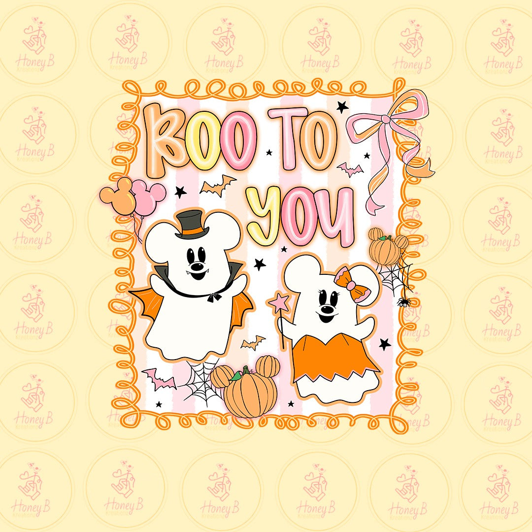 BOO TO YOU ORANGE DTF