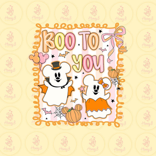 BOO TO YOU ORANGE DTF