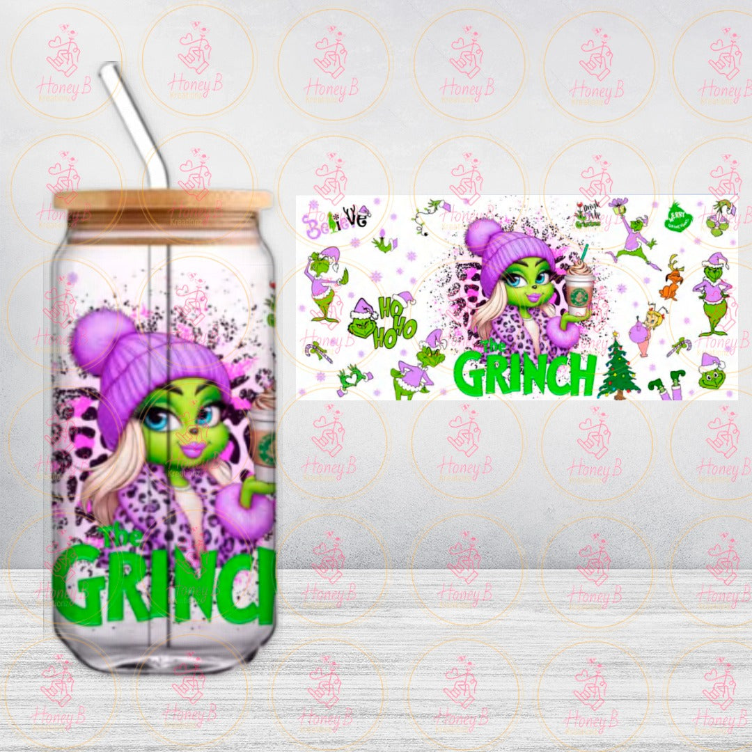 GRINCH GIRL UVDTF