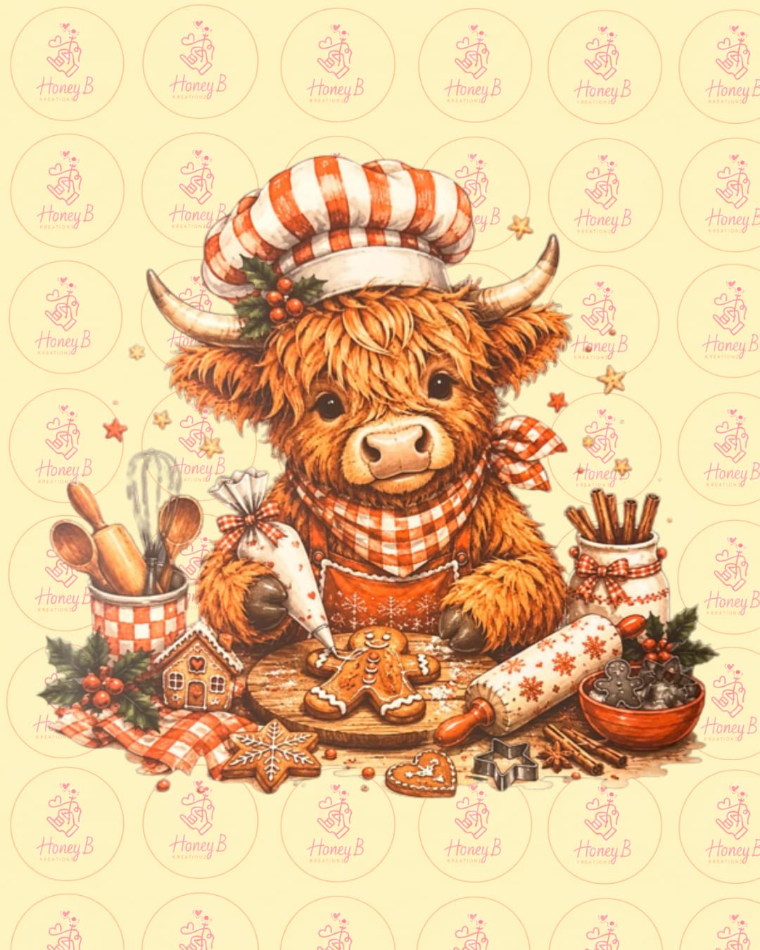 XMAS PASTRY COW DTF