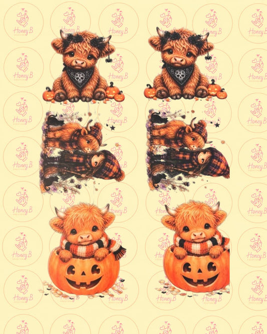 COW SPOOKY  POCKET- SIZE DTF