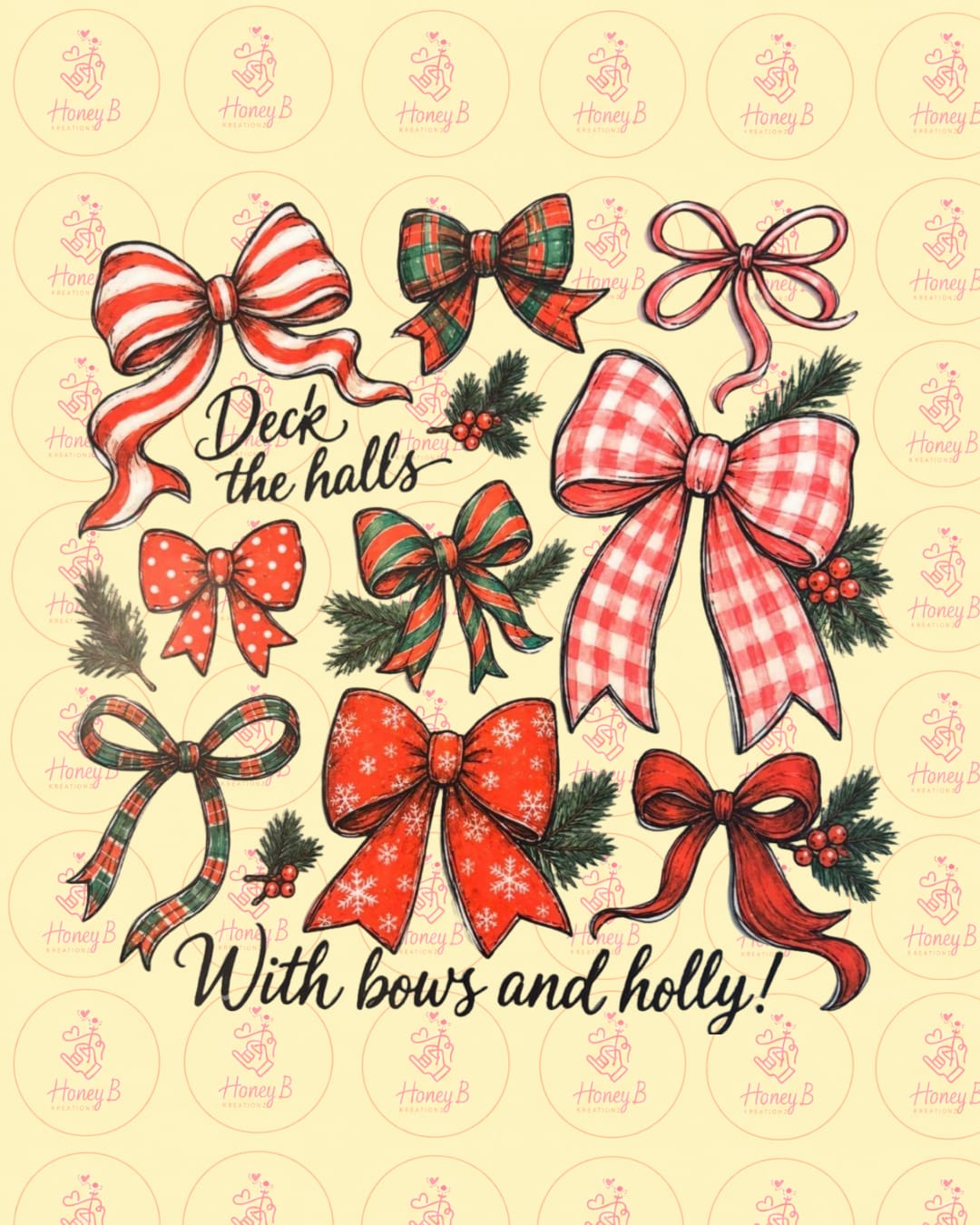 BOWS AND HOLLY DTF